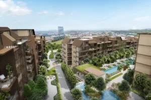 Comparing Floor Plans During a One Chuan Grove Showflat Visit
